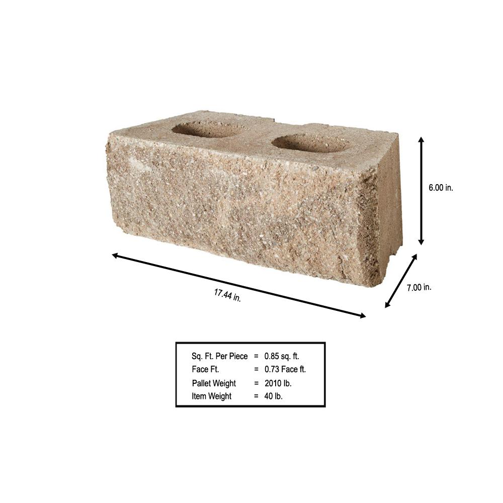 Pavestone Rockwall Large 6 In X 17 5 7 Pecan Concrete Retaining Wall Block 48 Pcs 34 9 Face Ft Pallet 79824 The Home Depot - Large Concrete Retaining Wall Blocks Weight Pavestone Rockwall Large 6 In X 17 5 7 Pecan Concrete Retaining Wall Block 48 Pcs 34 9 Face Ft Pallet 79824 The Home Depot - Large Concrete Retaining Wall Blocks Weight
