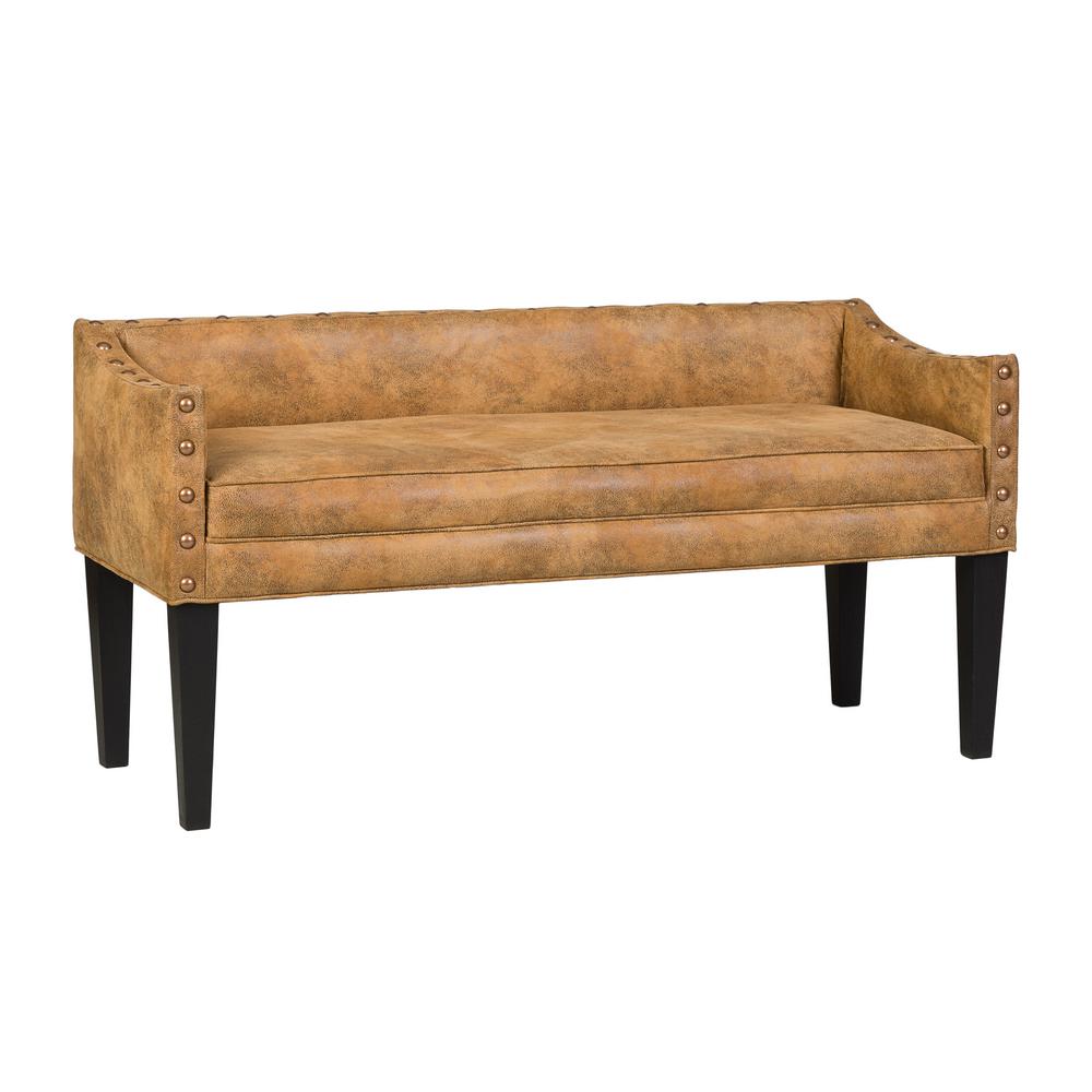 Leffler Home Bomber Jacket Pinto Upholstered Whitney Bench 13000