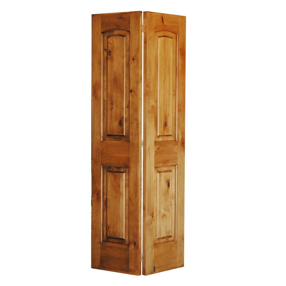 Krosswood Doors 24 In X 80 In Rustic Knotty Alder 2 Panel Arch