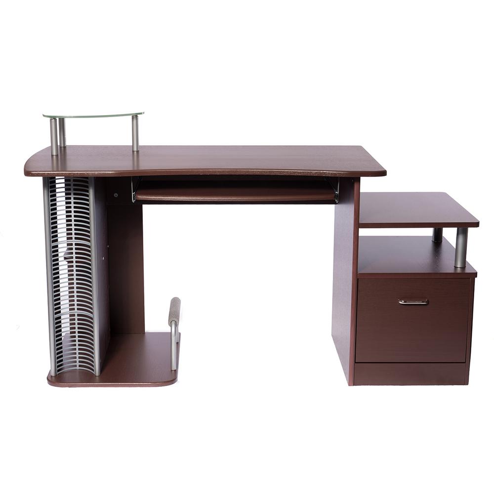Techni Mobili Chocolate Complete Computer Workstation With Storage