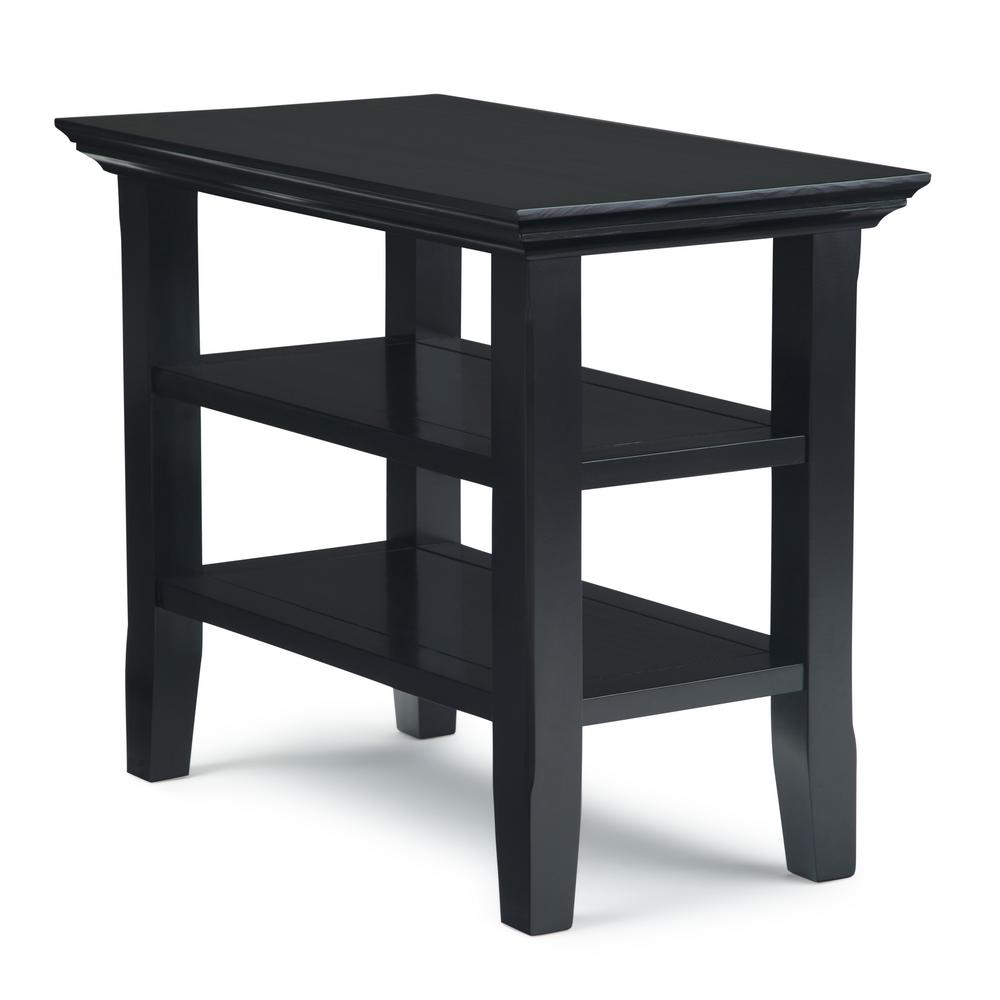 Simpli Home Acadian Solid Wood 14 in. Wide Rustic Narrow ...