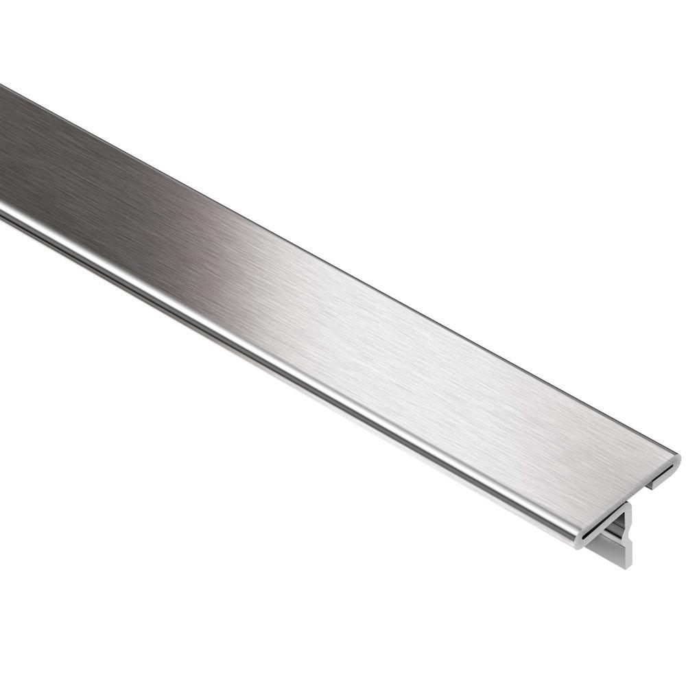 Schluter Reno T Brushed Stainless Steel 1 In X 8 Ft 2 1 2 In