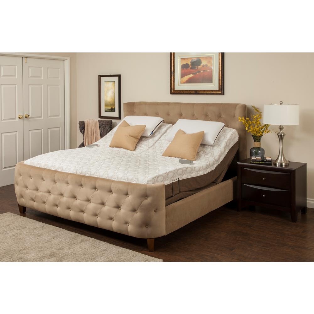 Blissful Nights 11 In Dahlia Split King Memory Foam Mattress And Dahlia Split King Memory Foam Mattress