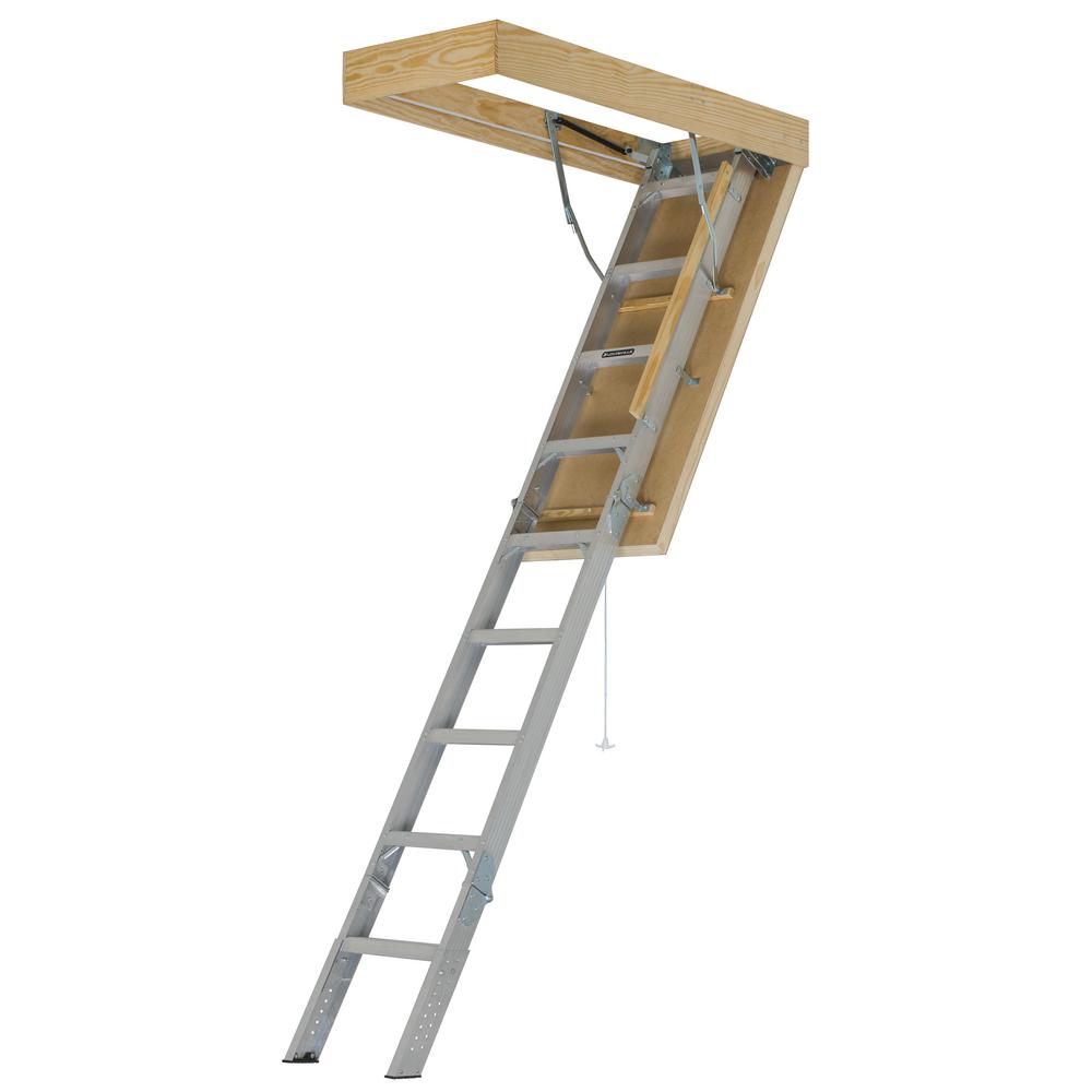 Louisville Ladder Pinnacle Series 8 ft. to 10 ft., 25.5 in. x 54 in. Insulated Aluminum Attic