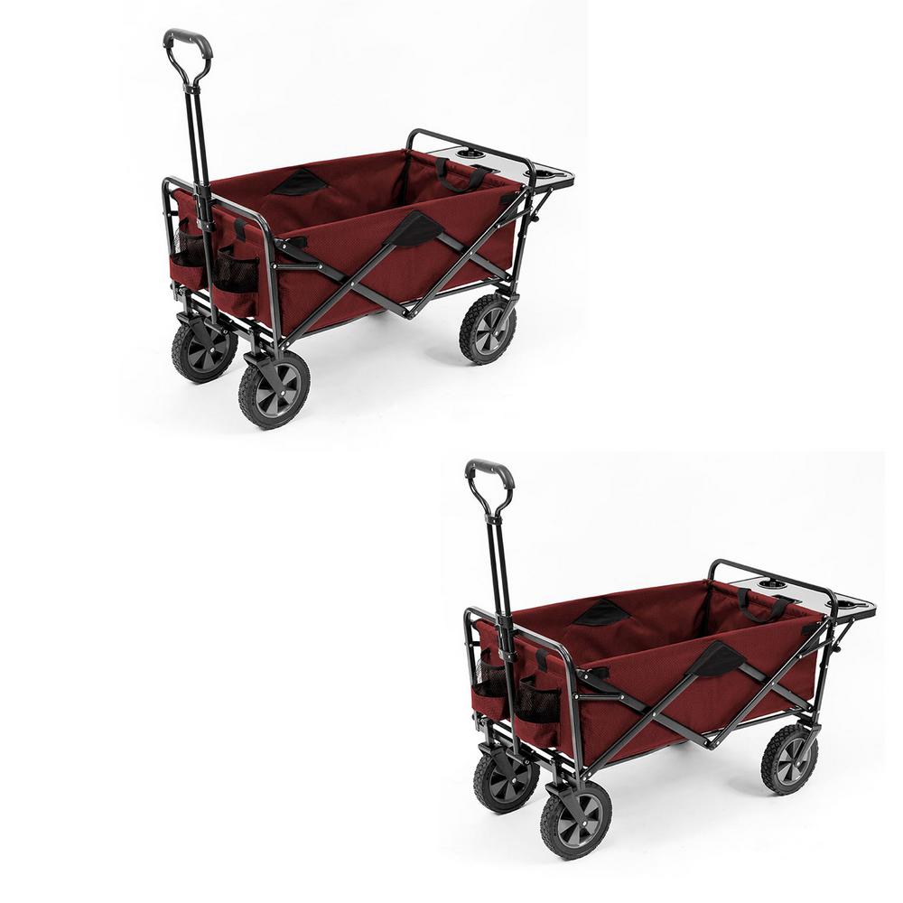 Mac Sports Collapsible Folding Outdoor Garden Utility Wagon Table
