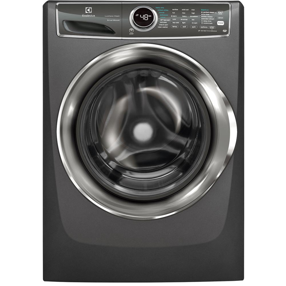 Electrolux 4 4 Cu Ft Front Load Washer With Smartboost Technology Steam In Titanium Energy Star Efls627utt The Home Depot