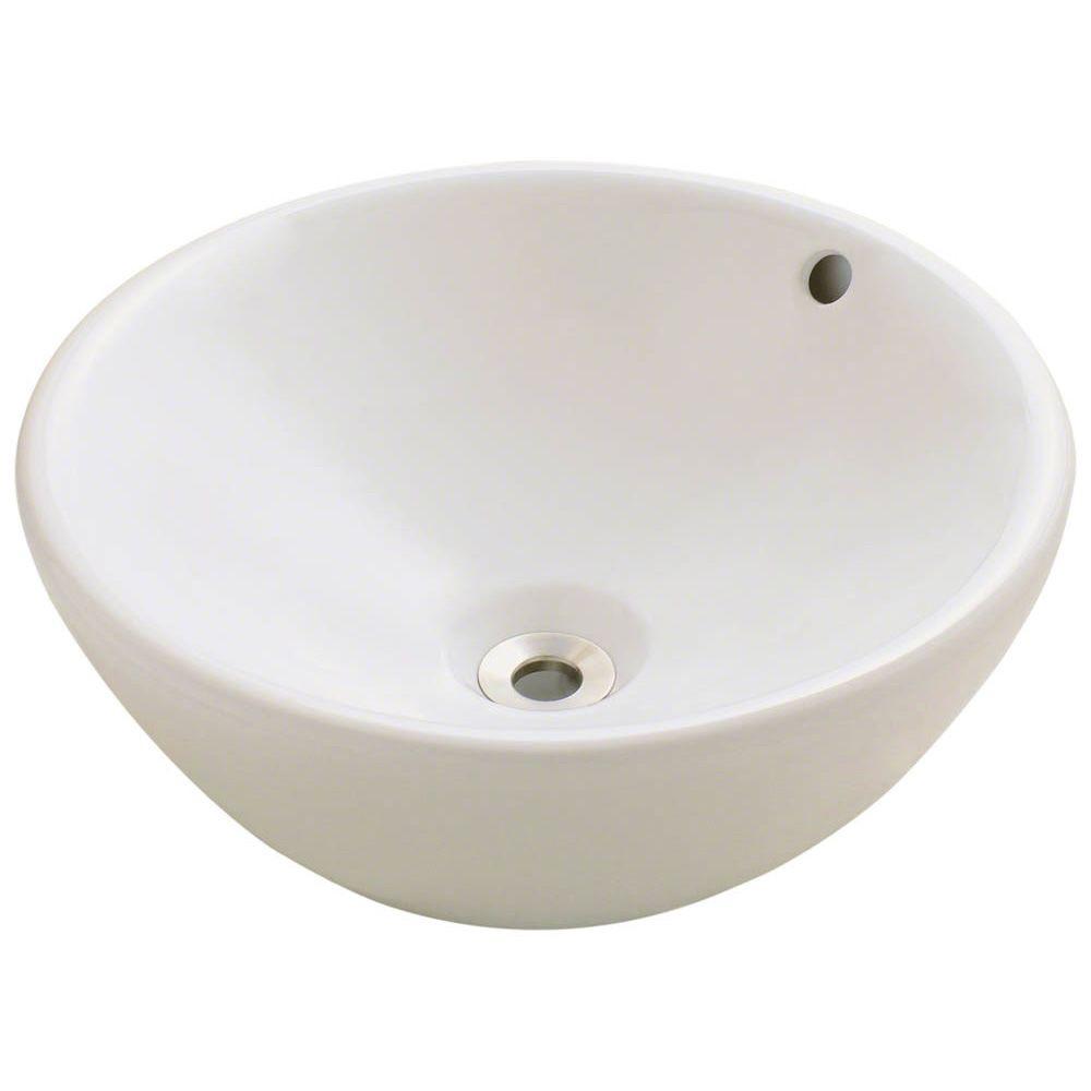 Polaris Sinks Porcelain Vessel Sink in BisqueP0022VB The Home Depot