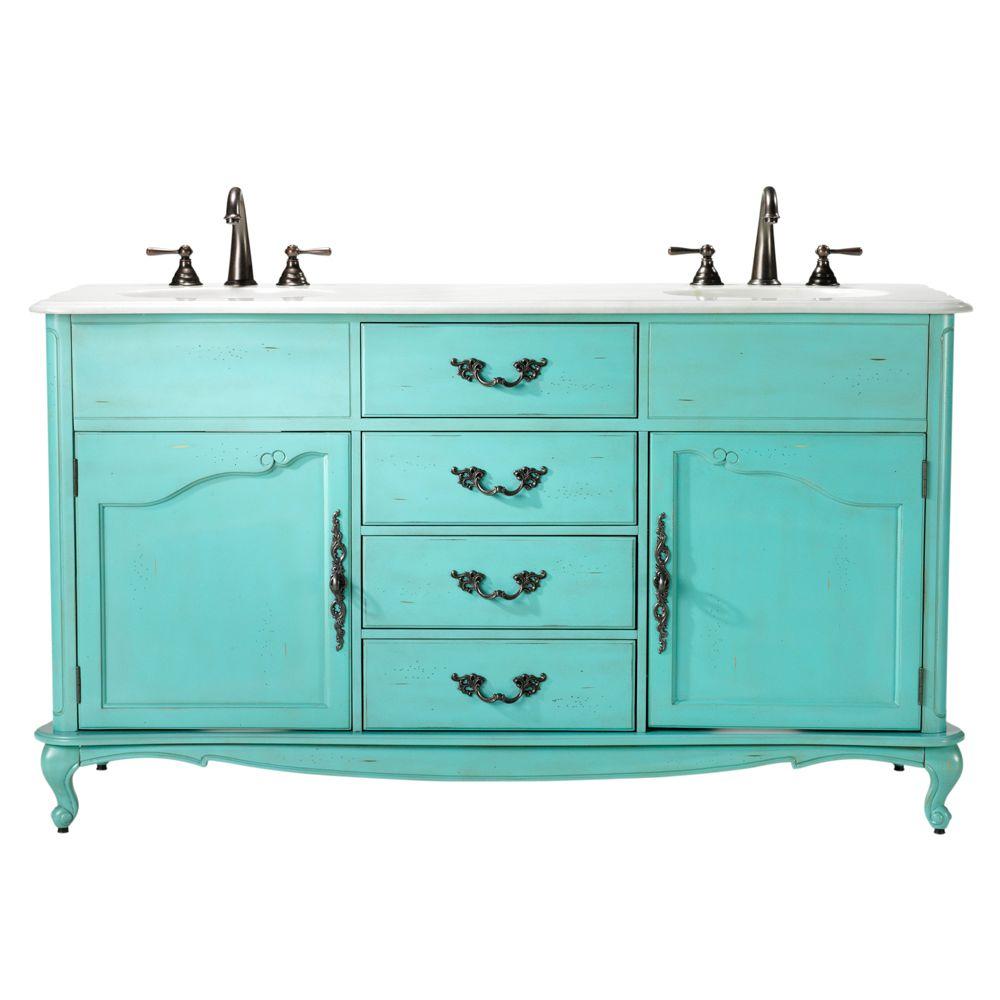 Home Decorators Collection Provence 62 in. W x 22 in. D Double Bath