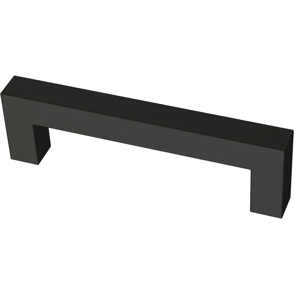 Liberty Modern Square Bar Pull 33/4 in. (96mm) Matte Black Drawer Pull