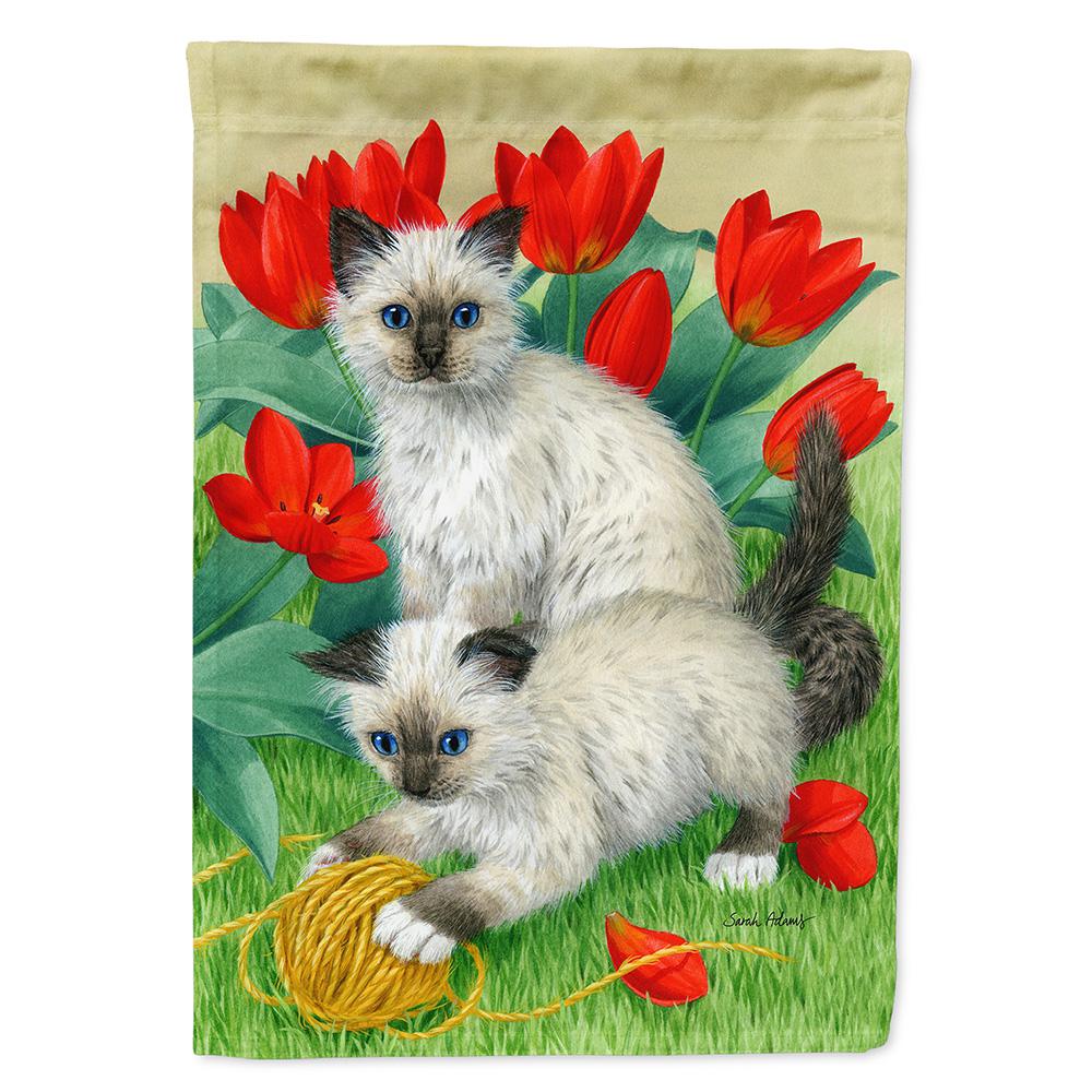 Caroline S Treasures 11 In X 15 1 2 In Polyester Birman Kittens 2 Sided 2 Ply Garden Flag Asa2125gf The Home Depot