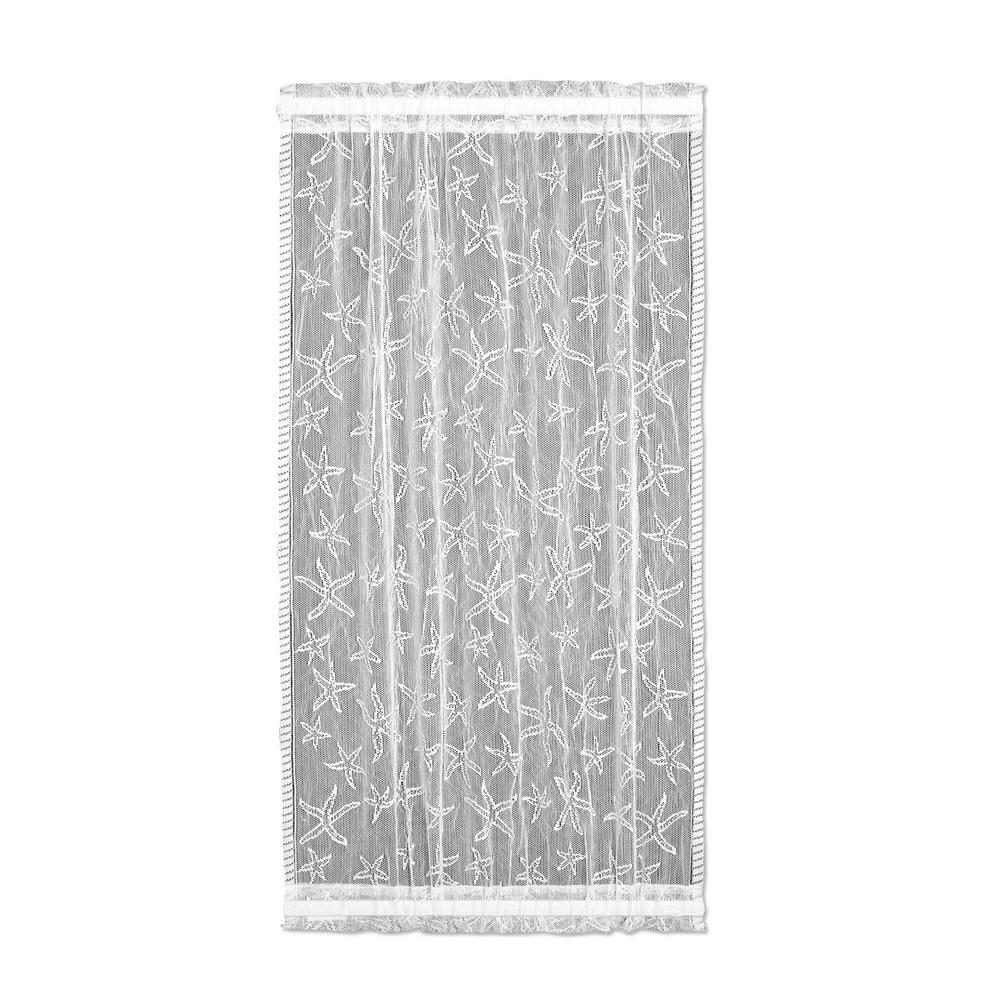 Heritage Lace Starfish White Polyester Light Filtering Lace