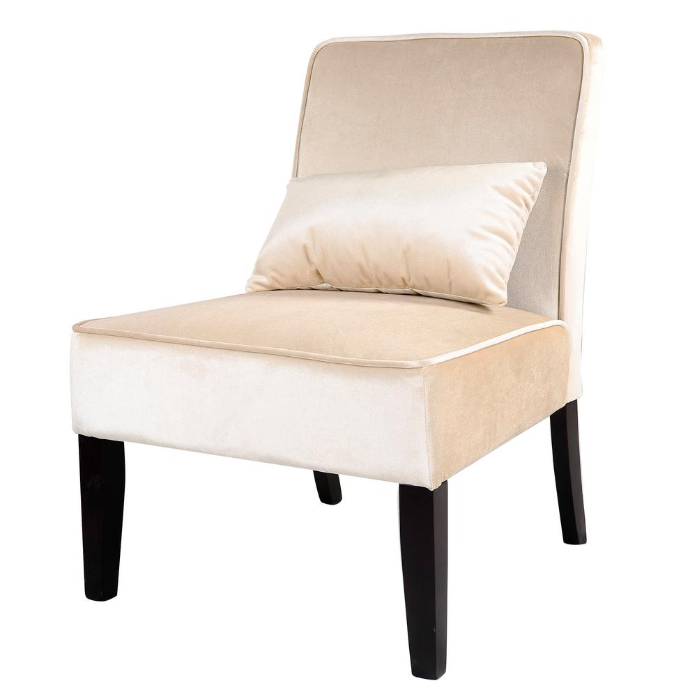 Corliving Antonio Soft Cream Velvet Lounge Chair Lad 411 C The Corliving Antonio Soft Cream Velvet Lounge Chair