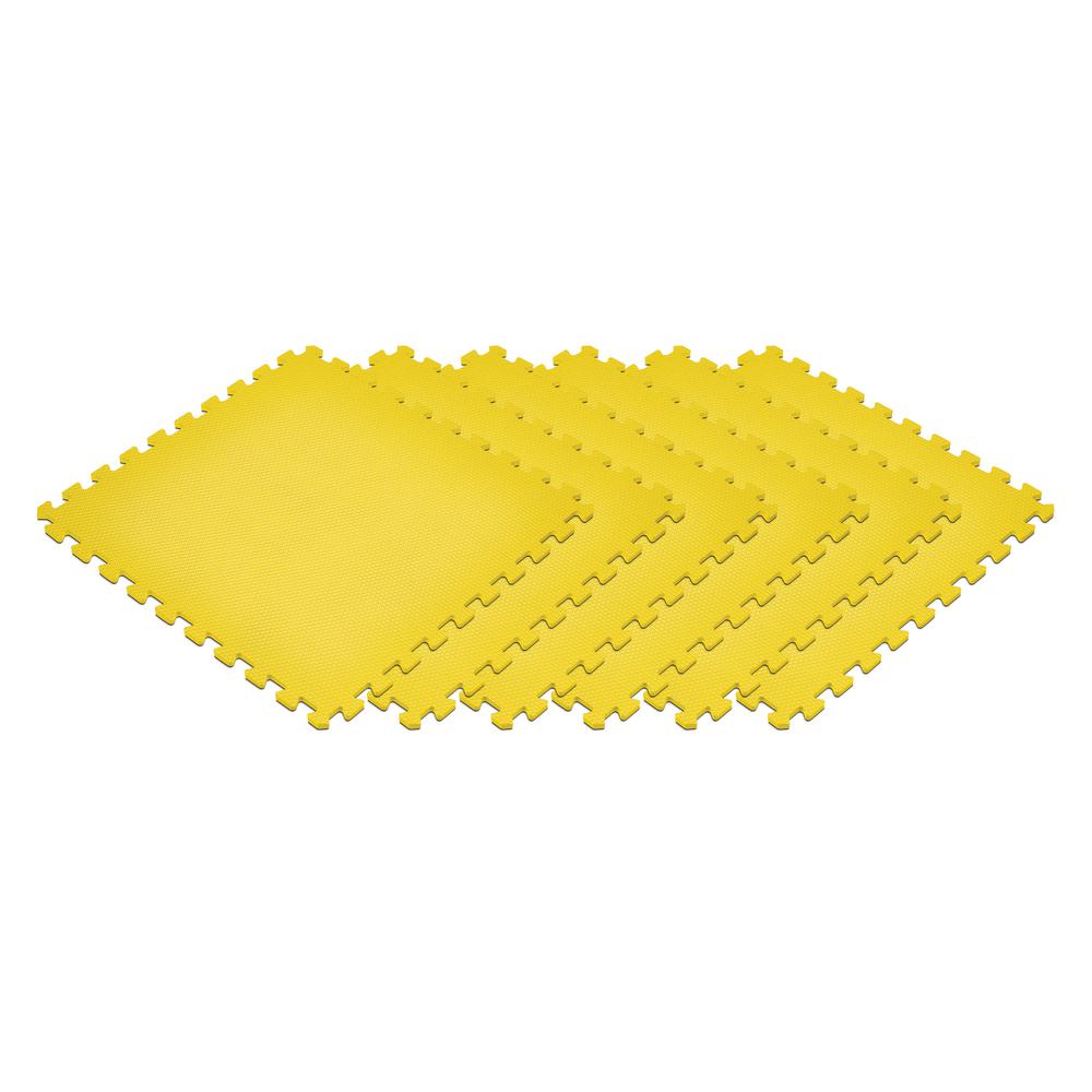 24 sqft yellow interlocking foam floor puzzle tiles mat puzzle mat flooring