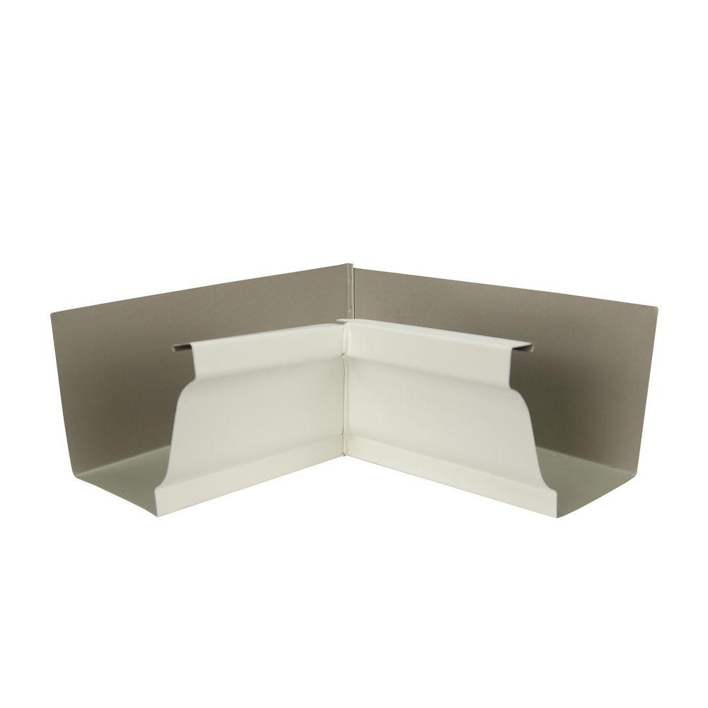 Off White Gutter Parts Accessories Gutter Systems The Home Depot