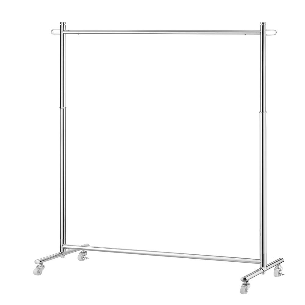 72.5 inch Chrome Garment Rack on Wheels