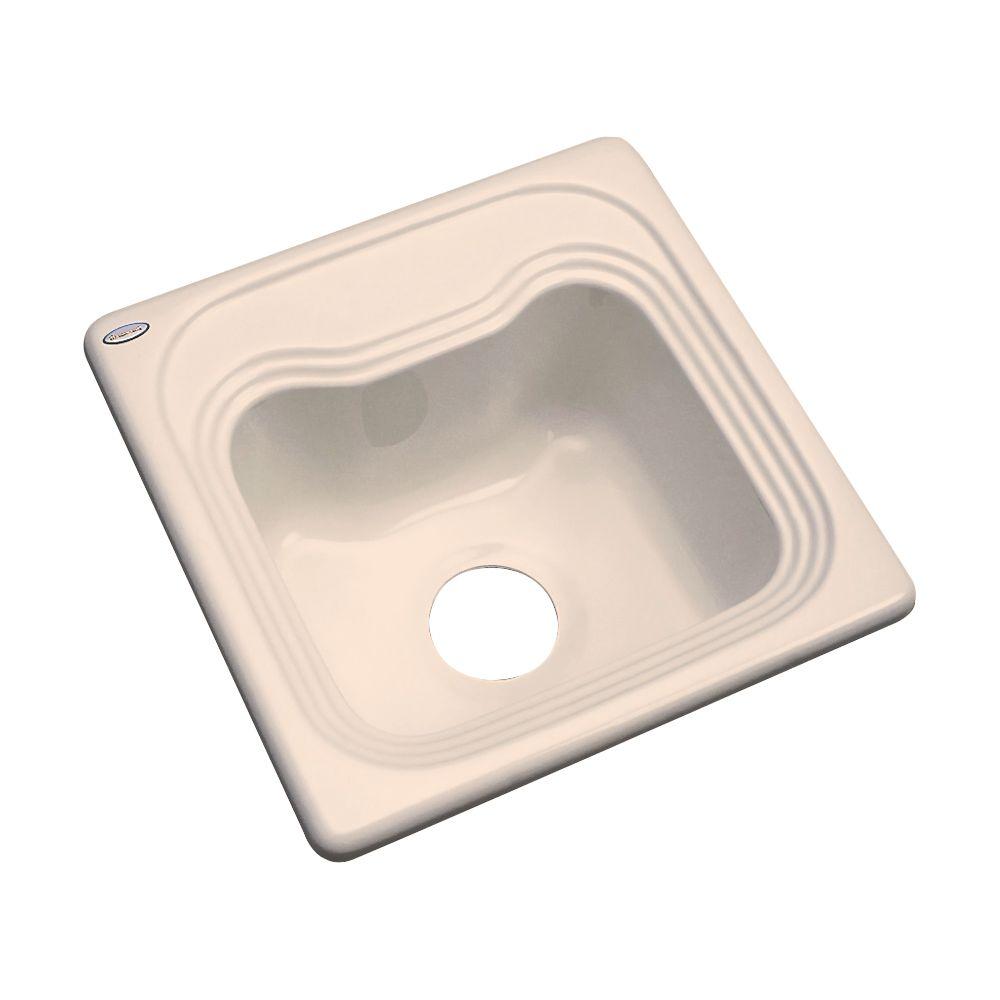 Thermocast 0 Pink Kitchen Sinks The Home Depot Single Bowl Bar Sink In Peach Bisque
