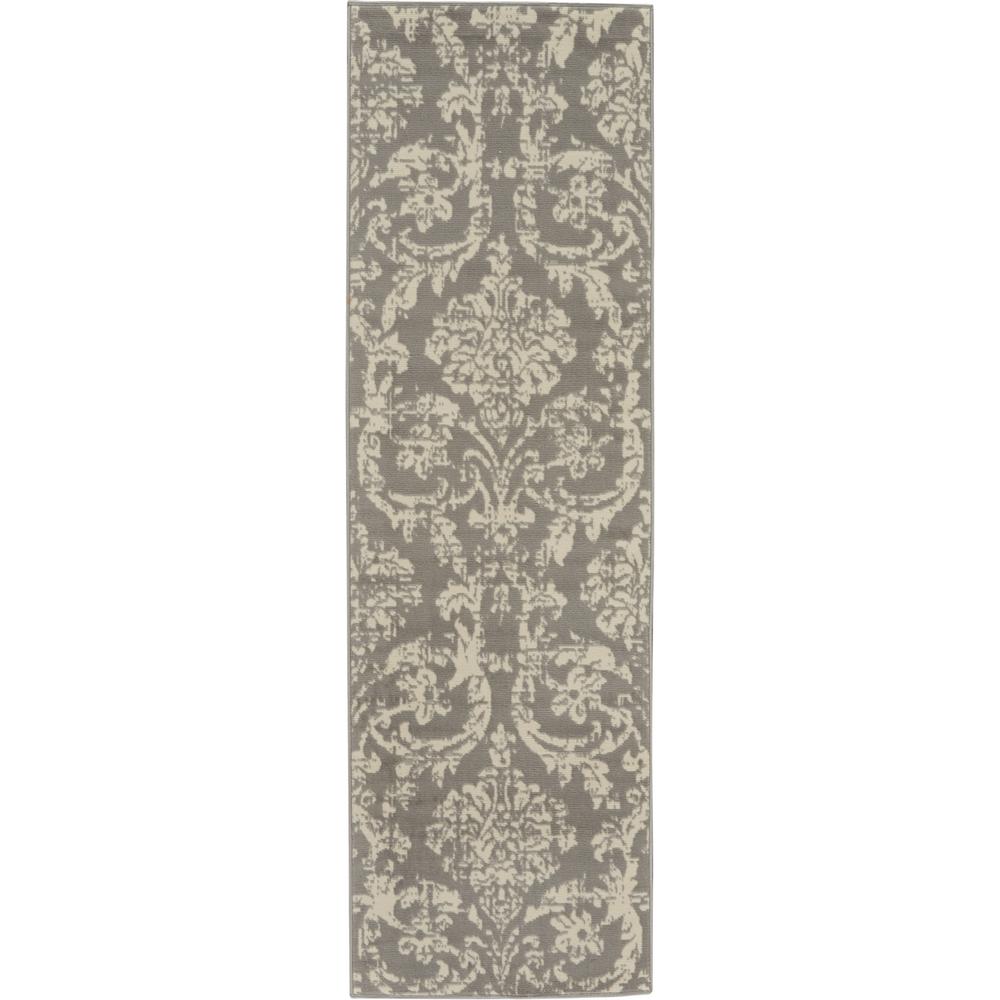 Nourison Jubilant JUB09 Grey 7' Runner Lowpile Hallway Rug478900