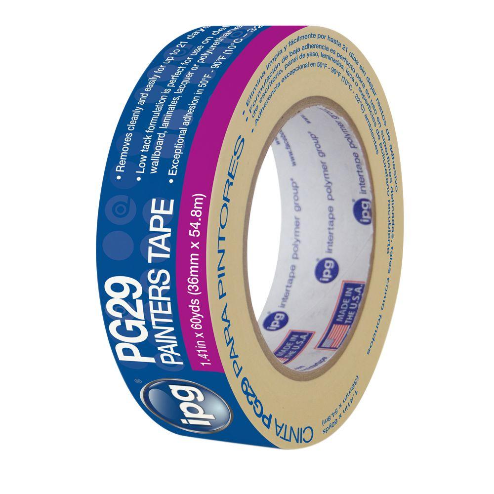 IPG PG29 1.41 in. x 60 yds. Premium Grade Low Tack Masking Tape-PG29 .