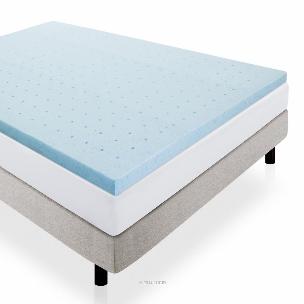 UPC 848971024300 product image for Lucid 2 In. Gel Infused Memory Foam Mattress Topper - Full XL | upcitemdb.com