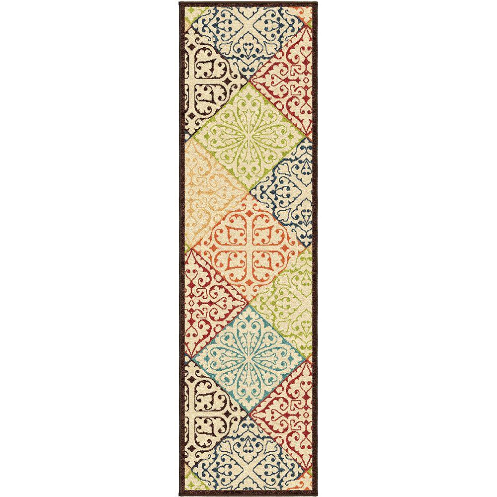 Walker Multi 2 ft. x 8 ft. Indoor/Outdoor Runner Rug302677 The Home