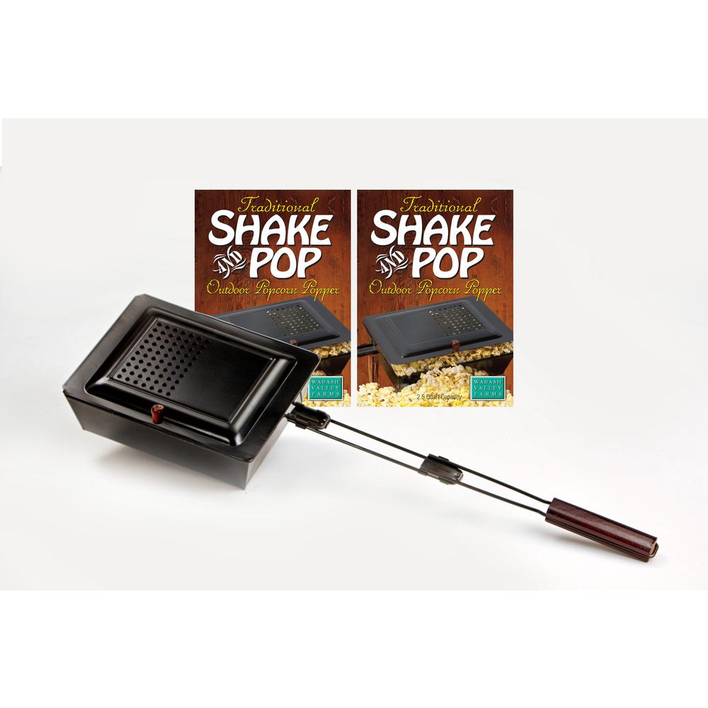 Traditional Shake & Pop 1Piece Black Outdoor Popcorn Popper27100DS