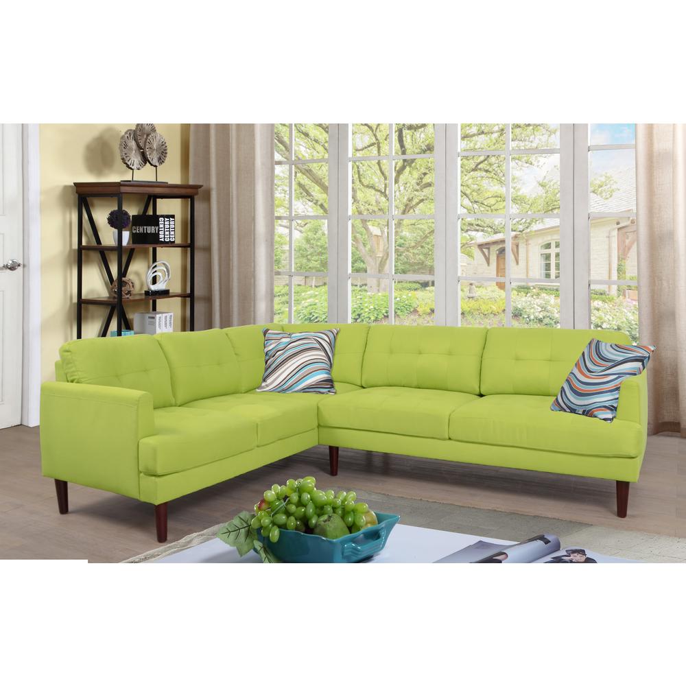 Green Tufted Left Sectional Sofa Set 2 Piece Sh5004b The Home Depot Undefined Green Tufted Left Sectional Sofa Set 2 Piece
