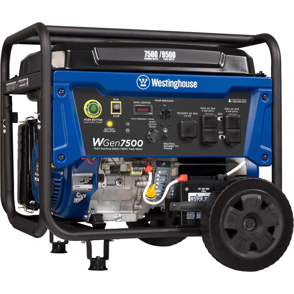 Westinghouse 9,500/7,500Watt Dual Fuel Gasoline or Propane Powered