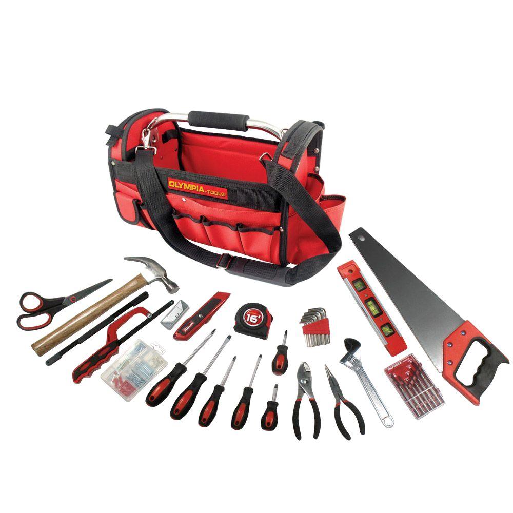 OLYMPIA Multi-Purpose Tool Set With Bag, Red (52-Piece)-90-447-220 ...