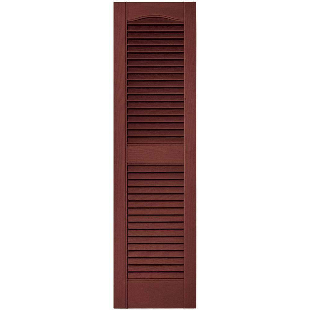 Builders Edge 12 in. x 43 in. Louvered Vinyl Exterior