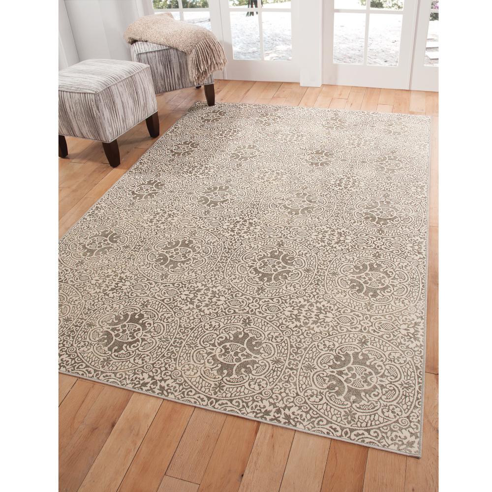 Sams International Sonoma Aster Silver Ivory 7 ft. 10 in. x 11 ft. 2 in