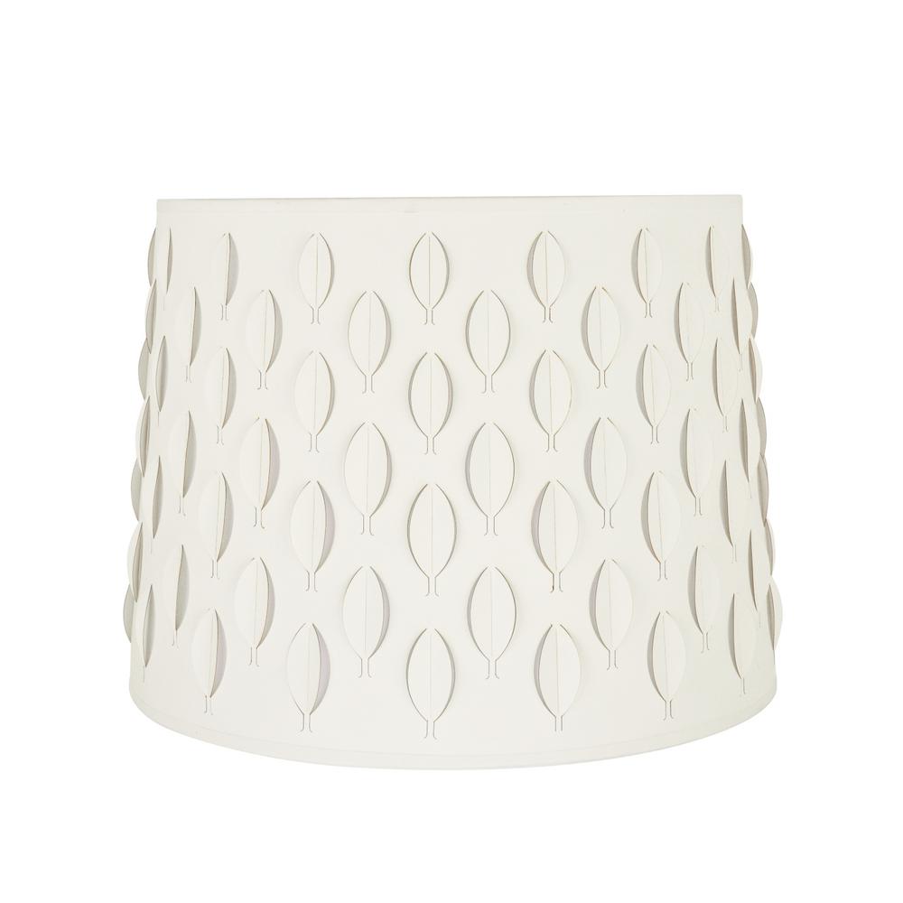 white cut out lampshade