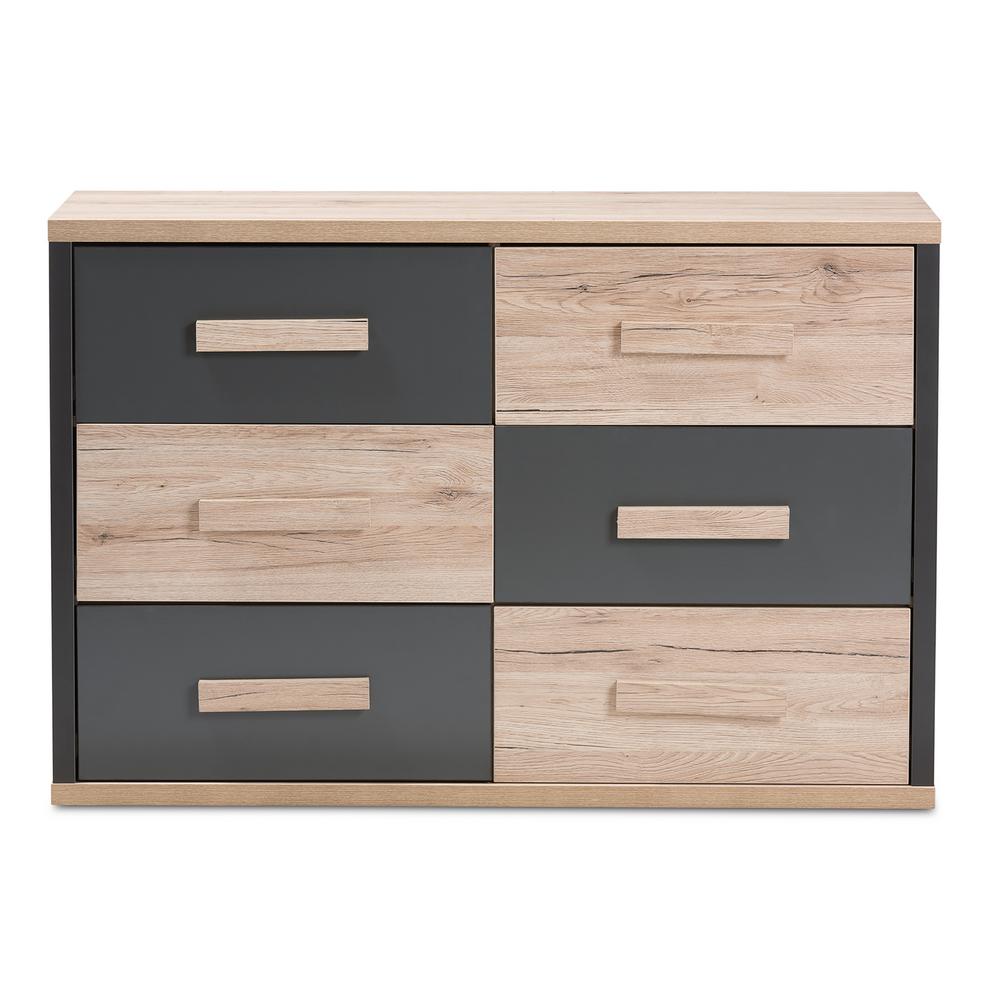 Baxton Studio Pandora 6 Drawer Brown Chest 28862 7962 Hd The