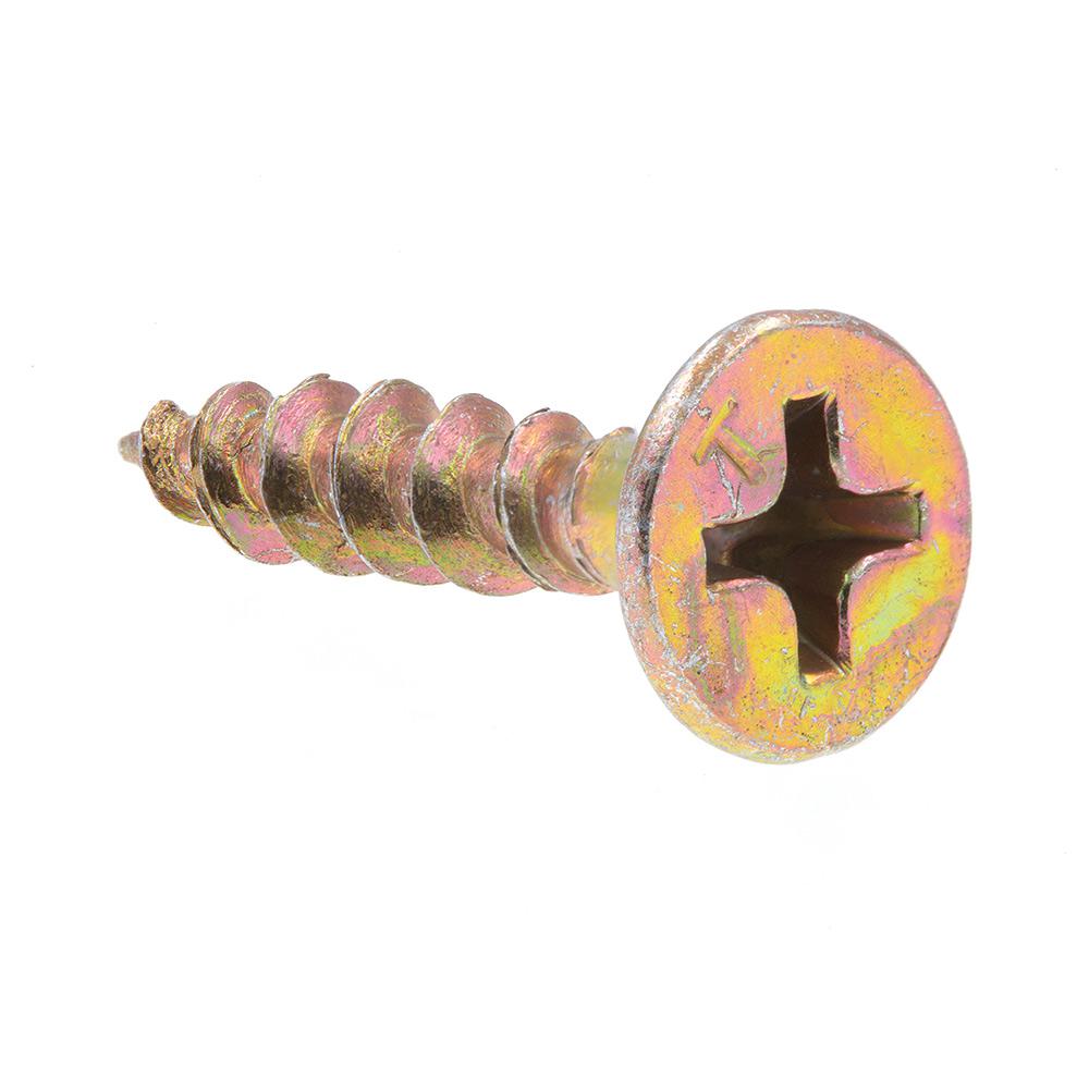 PrimeLine 6 x 3/4 in. Yellow Zinc Plated Case Hardened Steel Phillips
