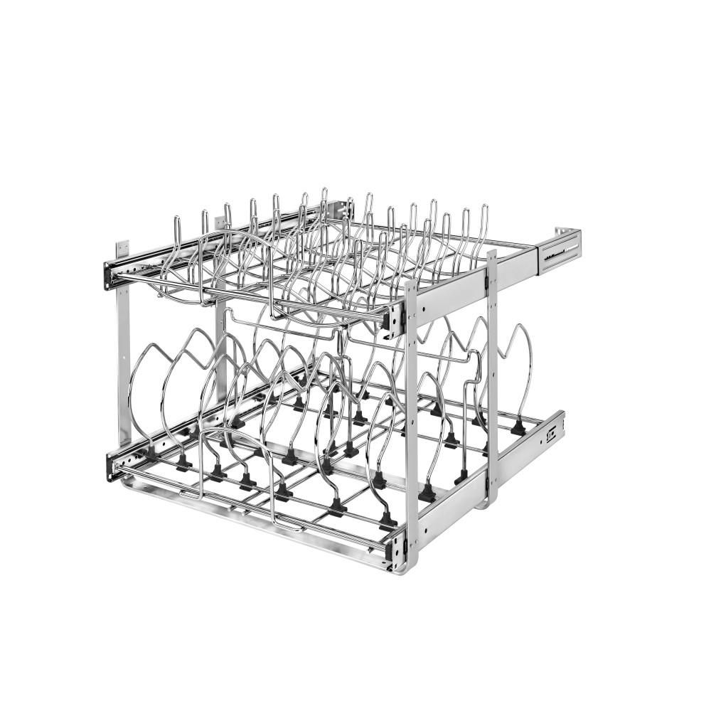 Shop Closetmaid Two Tier Nickel Pull Out Cabinet Organizer Free