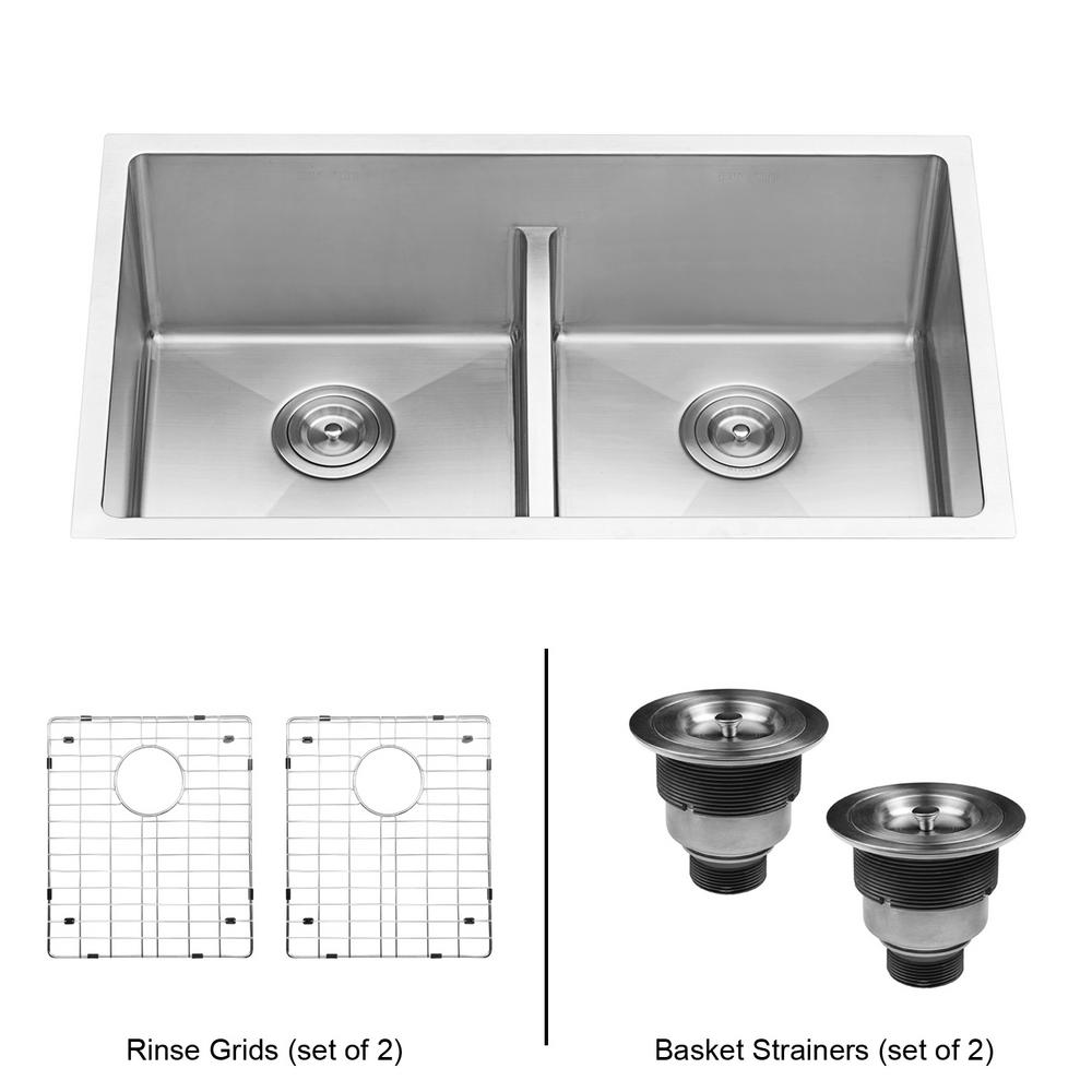 brushed stainless steel ruvati undermount kitchen sinks rvh7411 64_1000