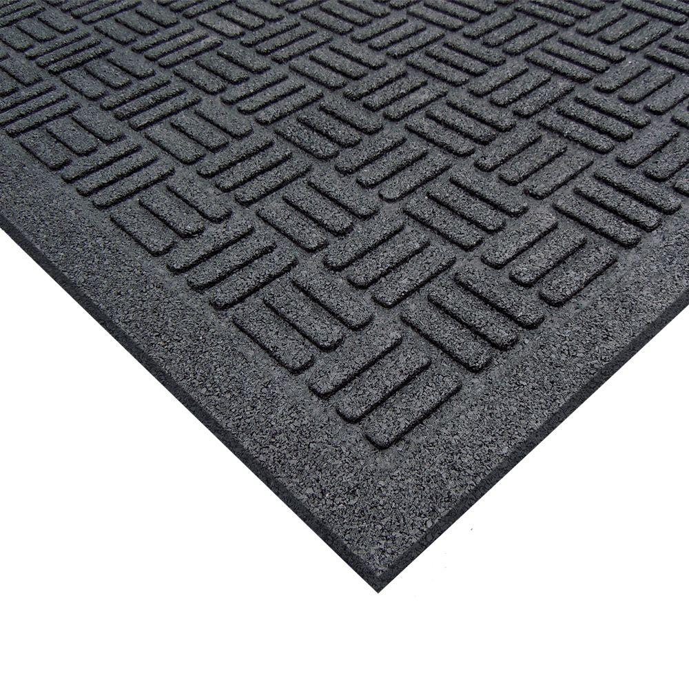 Trafficmaster Black 36 In X 60 In Recycled Rubber Commercial