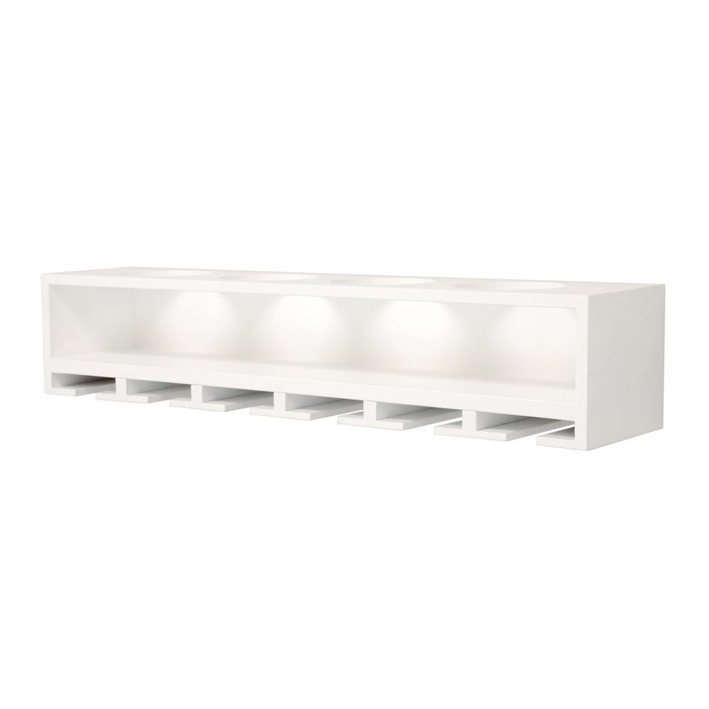 Kiera Grace Claret 22 in. x 5 in. White Wine Bottle and Glass Holder