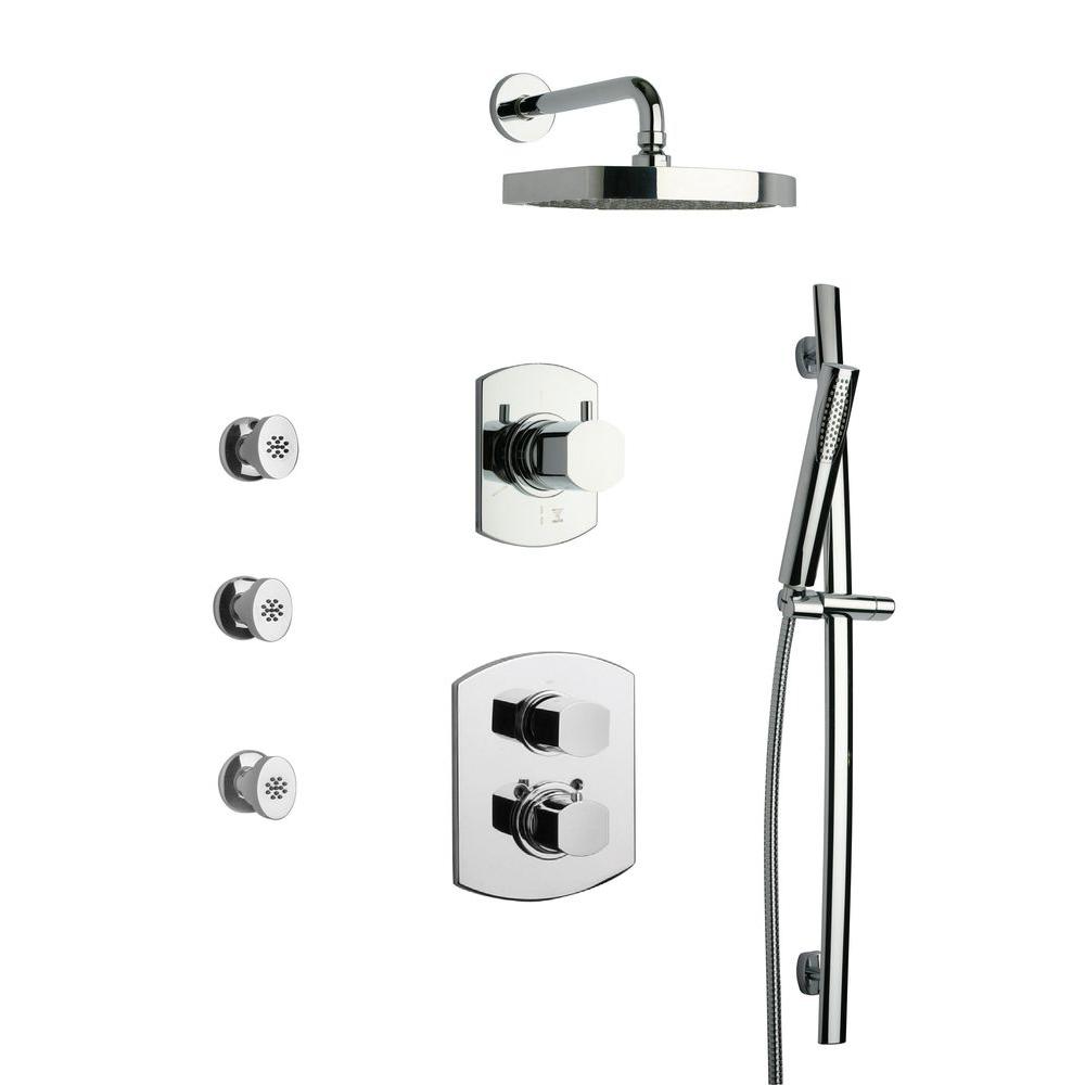 LaToscana Novello Shower System 7 in ChromeSHOWER7NOCP The Home Depot