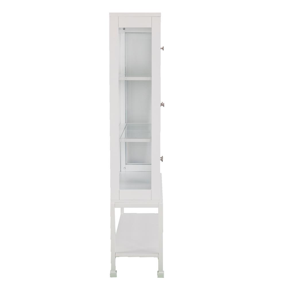 Southern Enterprises Stoneridge White Contemporary Storage Curio