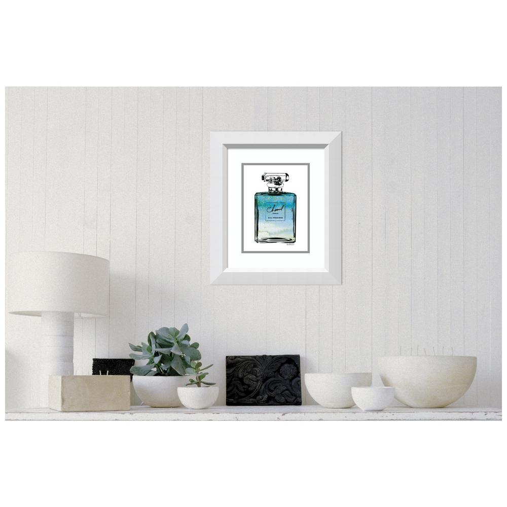 Amanti Art Perfume In Blue Ombre Glitter Chanel By Amanda Greenwood Framed Print Wall Art Dsw4368597 The Home Depot