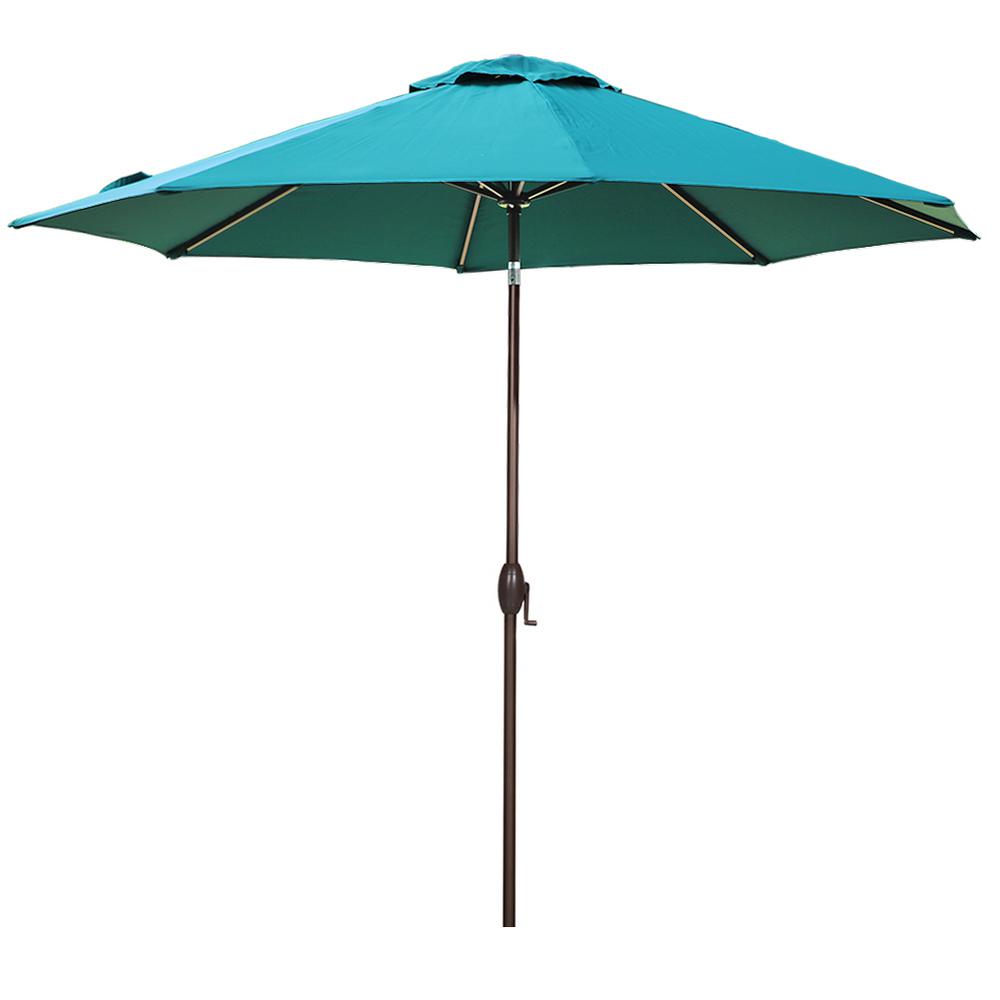 Abba Patio 11 Ft Aluminum Market Push Button Tilt Patio Umbrella