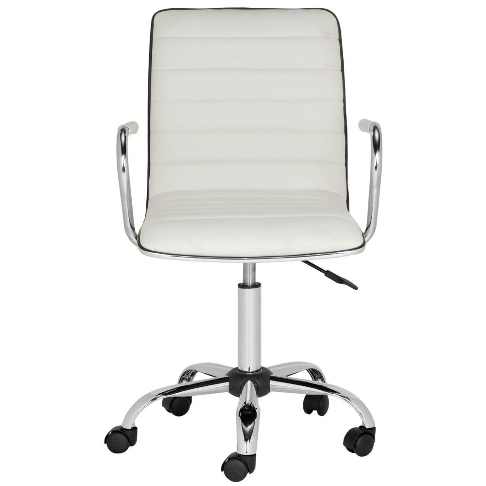 Safavieh Jonika Grey Leather Office Chair Fox7520c The Home Depot This Review Is From Jonika White Leather Office Chair