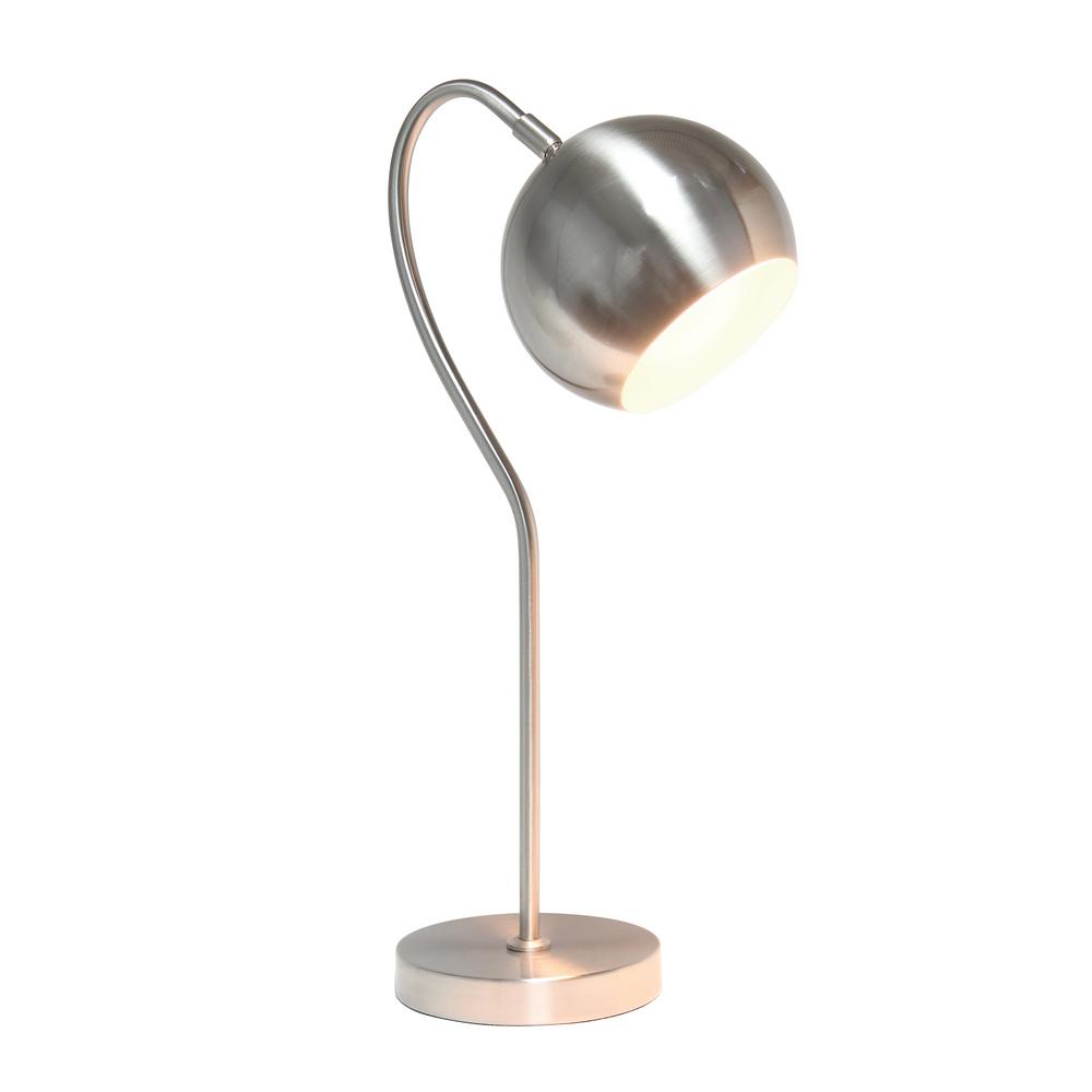 curve brushed nickel table lamp