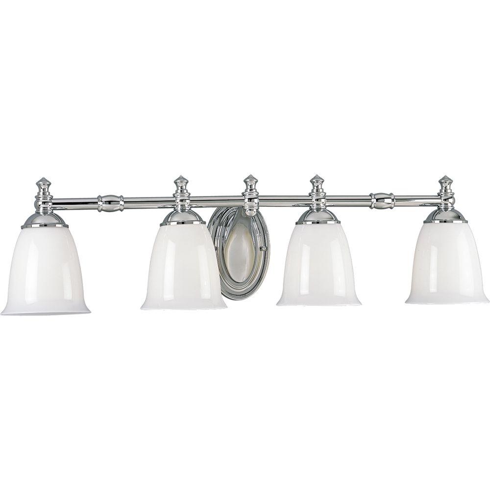 Progress Lighting Victorian Collection 4 Light Chrome Bathroom