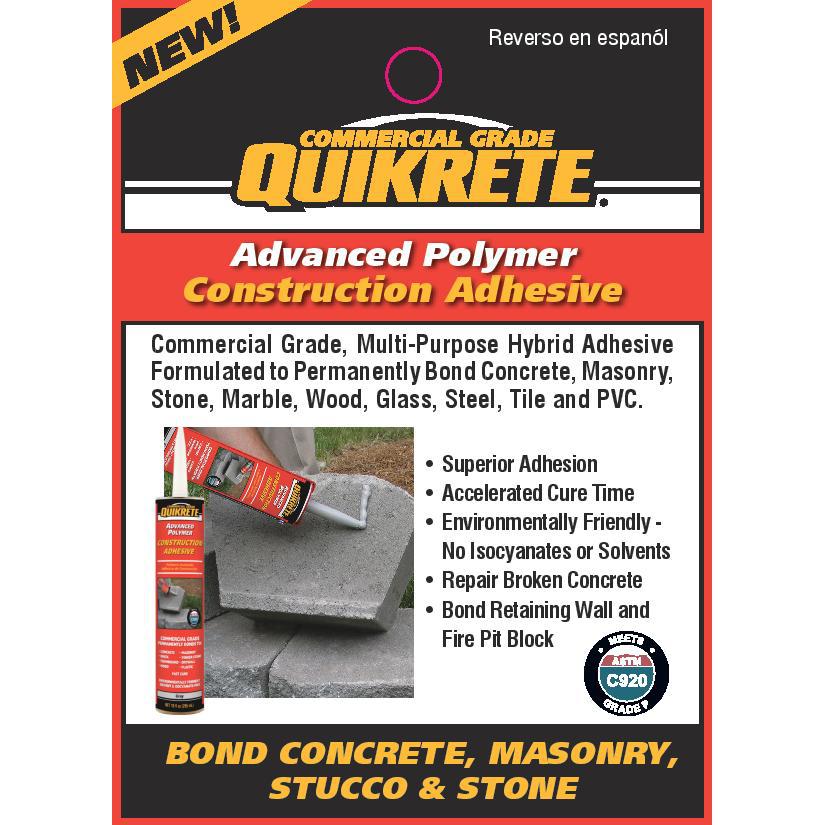Quikrete 10 1 Oz Construction Adhesive 990210 The Home Depot