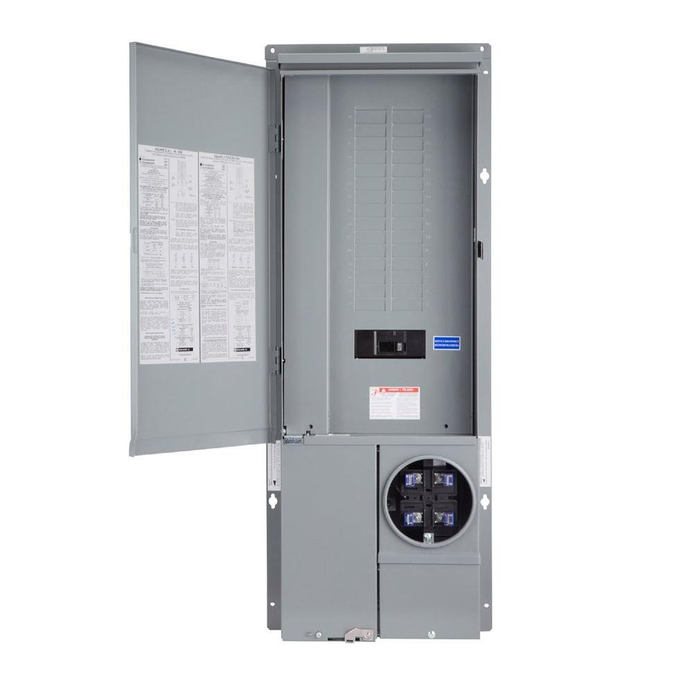 200 breaker boxes power distribution the home depot 300 Amp Service Panel Wiring Diagram square d homeline 200 amp 30 space 42 circuit outdoor ring type semi flush mount solar ready main breaker plug on neutral csed