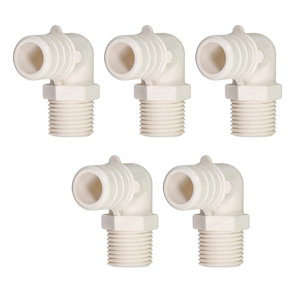 The Plumber's Choice 1/2 in. x 3/8 in. Plastic PEX Poly Alloy 90Degree