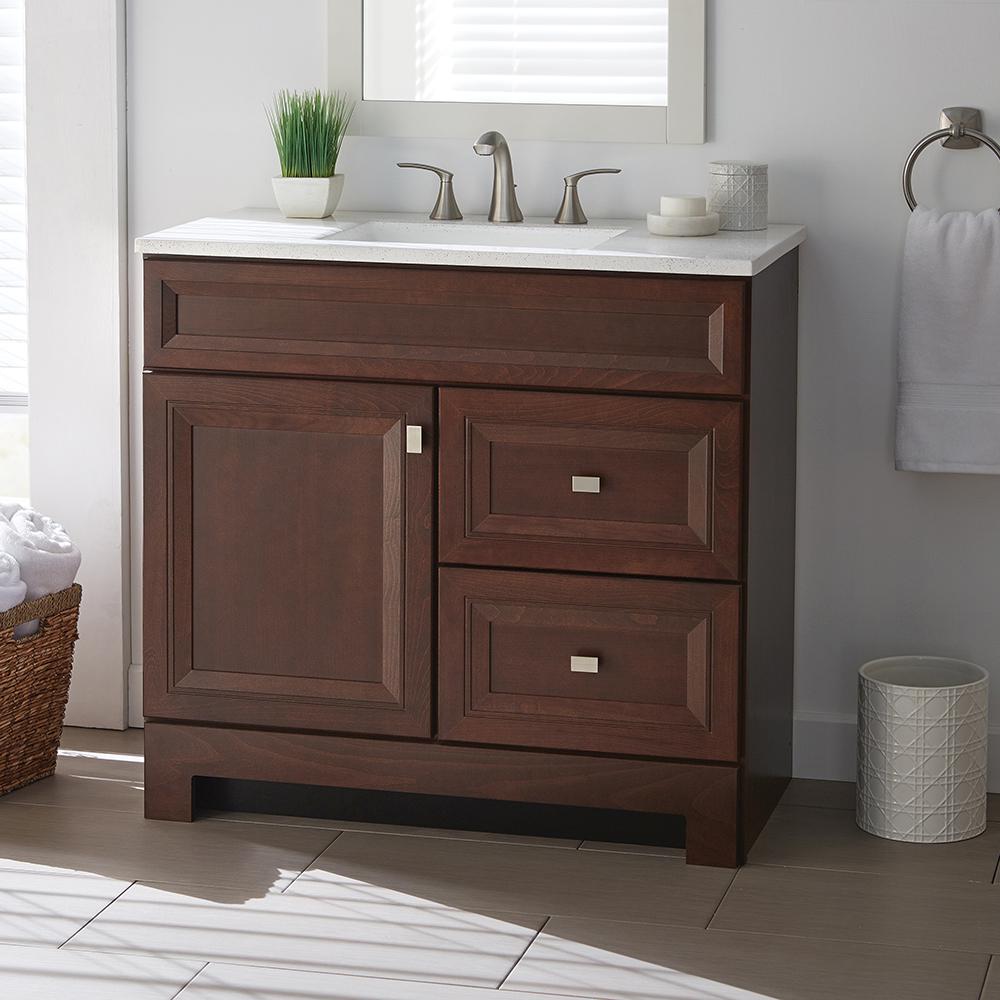 Home Decorators Collection Sedgewood 36-1/2 in. W Bath Vanity in Dark ...