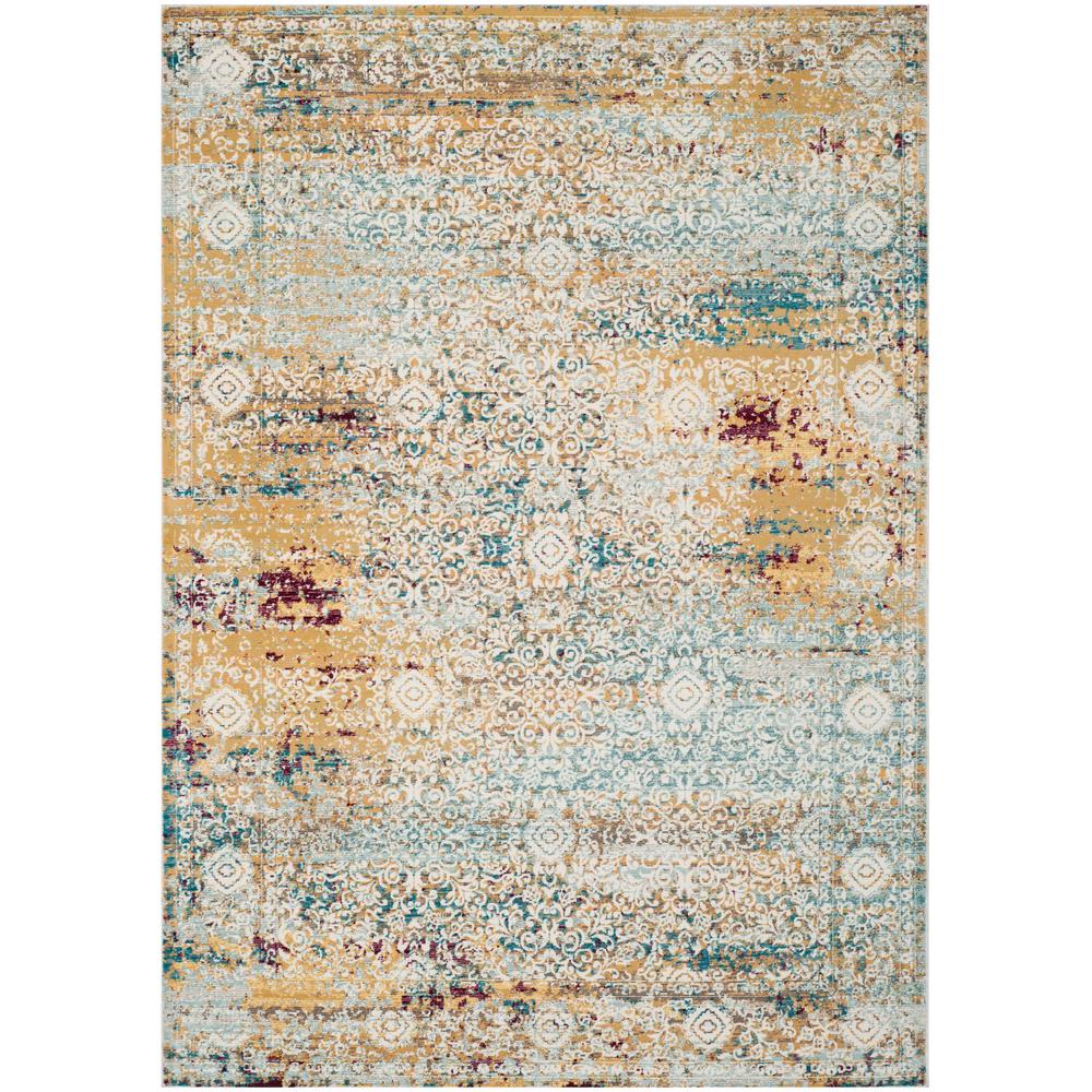 Safavieh Aria Yellow Cream 4 Ft X 6 Area Rug Safavieh Aria Yellow Cream 4 Ft X 6 Area Rug