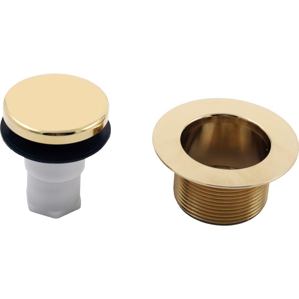 delta-1-1-4-in-brass-toe-operated-tub-drain-in-polished-brass